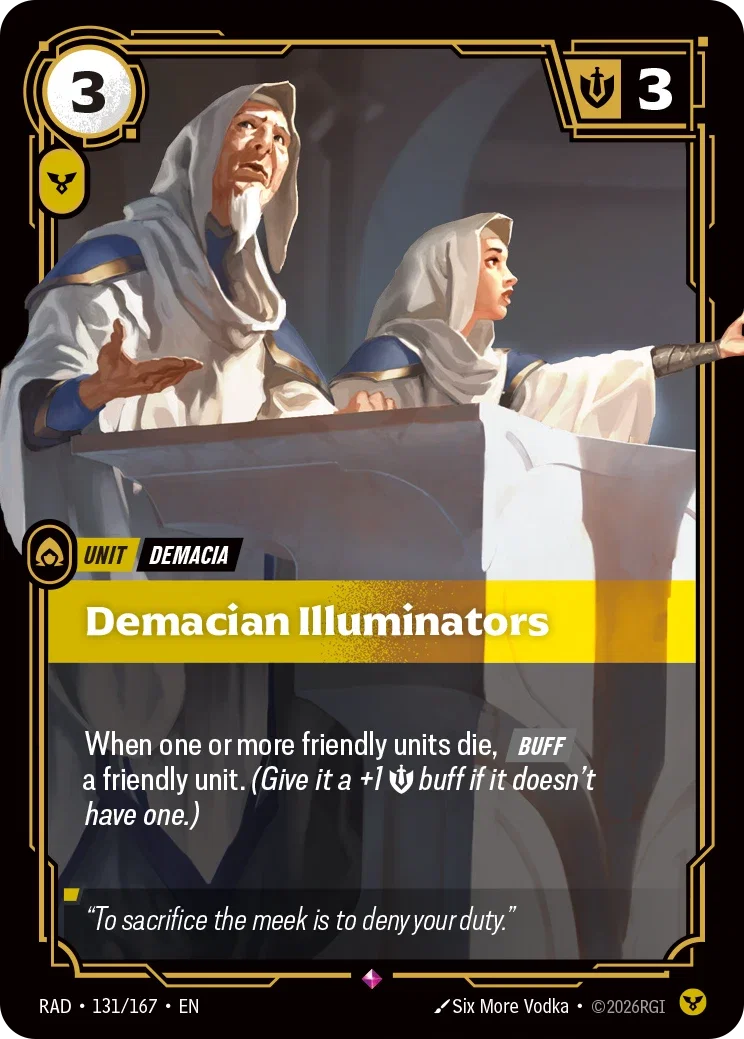 Demacian Illuminators - 131/167 (RAD) Rare