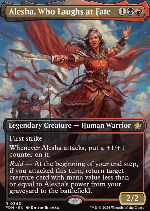 Alesha, Who Laughs at Fate [#0343 Borderless] (FDN-R-FOIL)