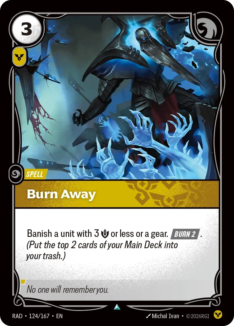 Burn Away - 124/167 (RAD) Uncommon