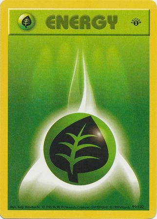 Grass Energy - 099/102 (BS) 1st Edition Common - Near Mint