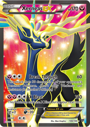 Xerneas EX (146 Full Art) - 146/146 (XY) Ultra Rare - Damaged Holofoil