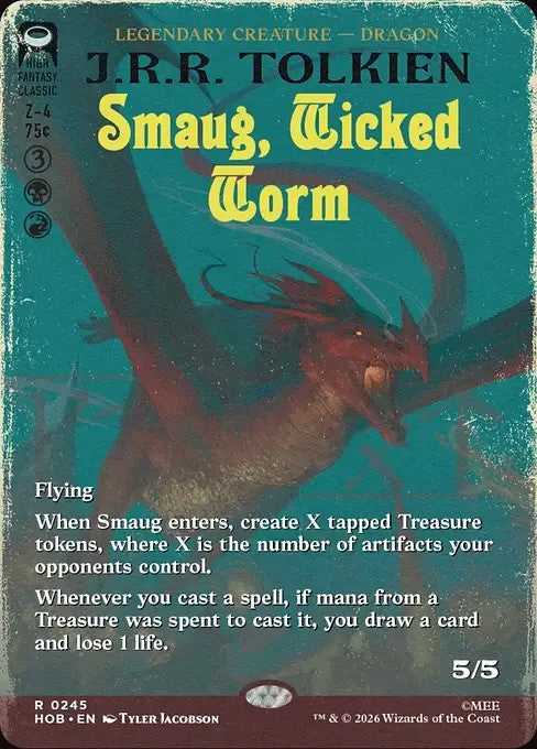 Smaug, Wicked Worm [ #0245 Borderless Book Cover ] (HOB-R)