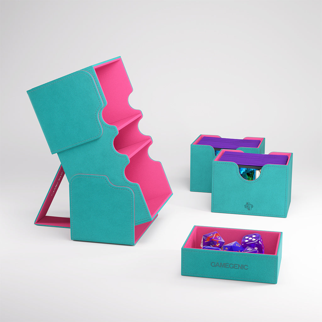 GameGenic: Deck Box - Stronghold 200+ Convertible XL: Teal/Pink
