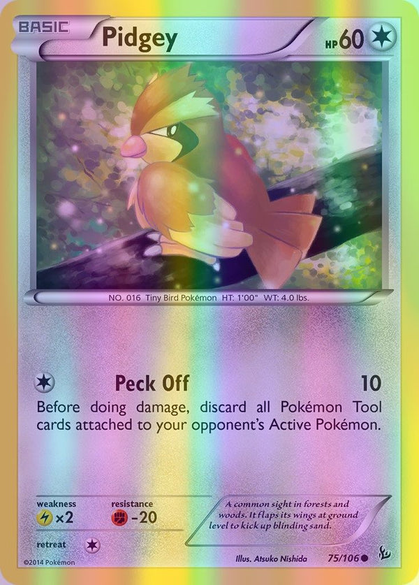 Pidgey - 075/106 (FLF) Common - Near Mint Reverse Holofoil