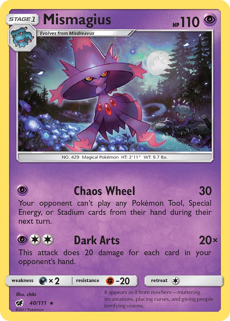 Mismagius - 040/111 (CIN) Rare - Near Mint