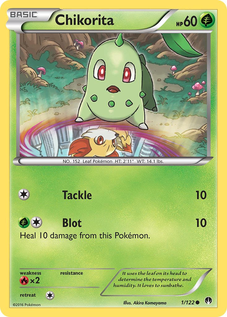 Chikorita - 001/122 (BKP) Common - Near Mint