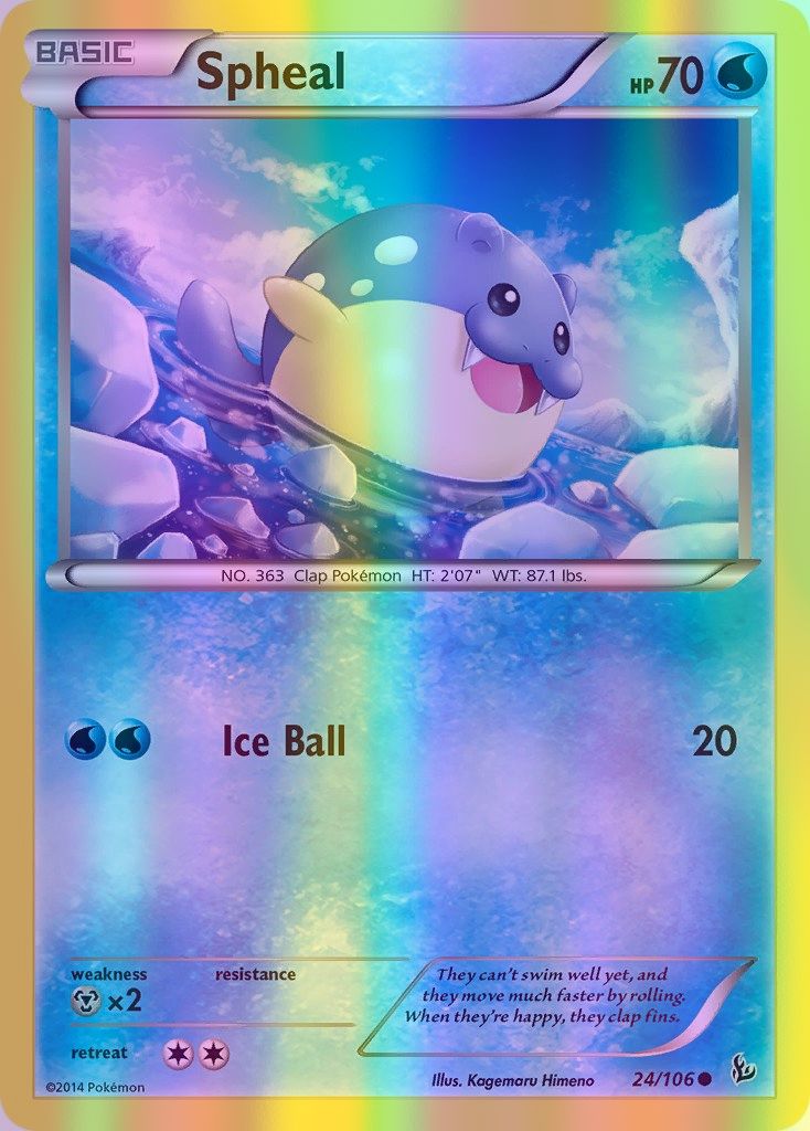 Spheal - 024/106 (FLF) Common - Near Mint Reverse Holofoil