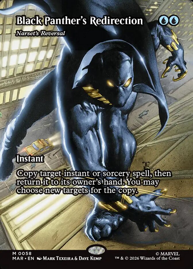 Black Panther's Redirection - Narset's Reversal [ #0058 Borderless ] (MAR-M)