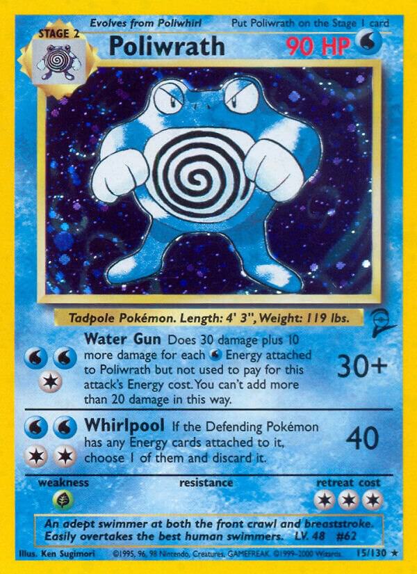 Poliwrath - 015/130 (BS2) Holo Rare - Light Play Holofoil