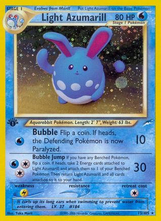 Light Azumarill - 13/105 (N4) Holo Rare - Damaged Unlimited
