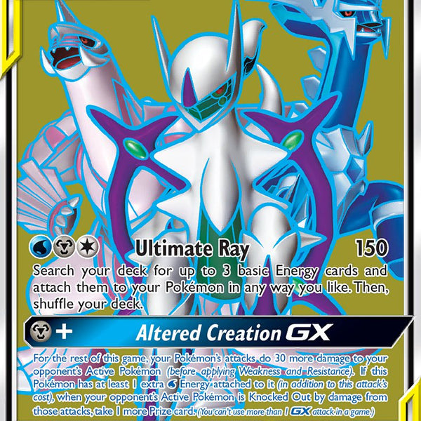 palkia and dialga pokemon card Arceus & Dialga & Palkia GX (Full Art) - 220/236 (CEC) Ultra Rare