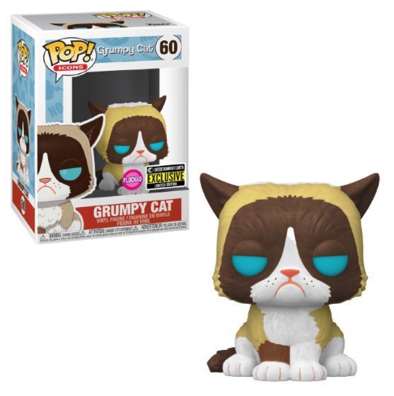 POP Figure: Icons #0060 - Grumpy Cat (EE) (Flocked)