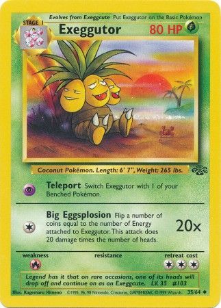 Exeggutor - 35/64 (JU) Uncommon - Near Mint Unlimited