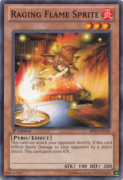 Raging Flame Sprite (BP01-EN136) Common - Near Mint 1st Edition