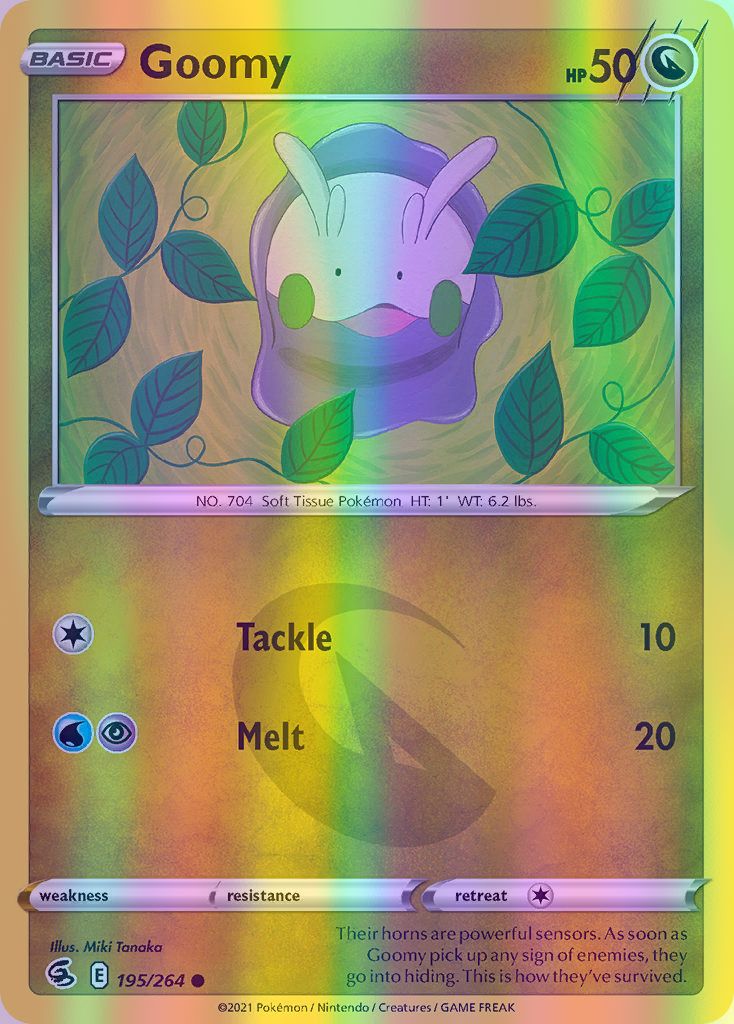 Goomy - 195/264 (SWSH08) Common - Near Mint Reverse Holofoil