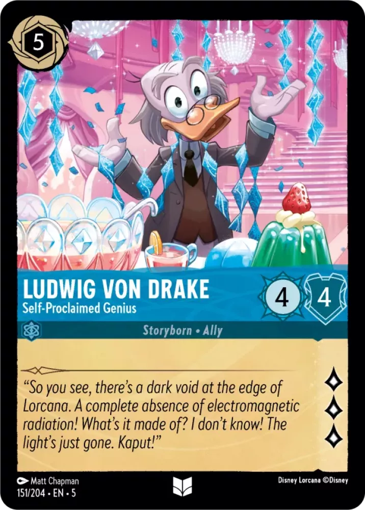 Ludwig Von Drake - Self-Proclaimed Genius (Shimmering Skies 151/204) Uncommon - Near Mint