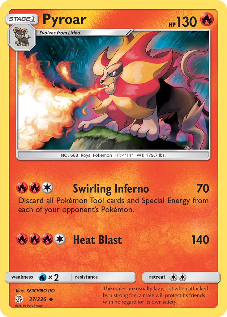 Pyroar - 037/236 (CEC) Uncommon - Near Mint