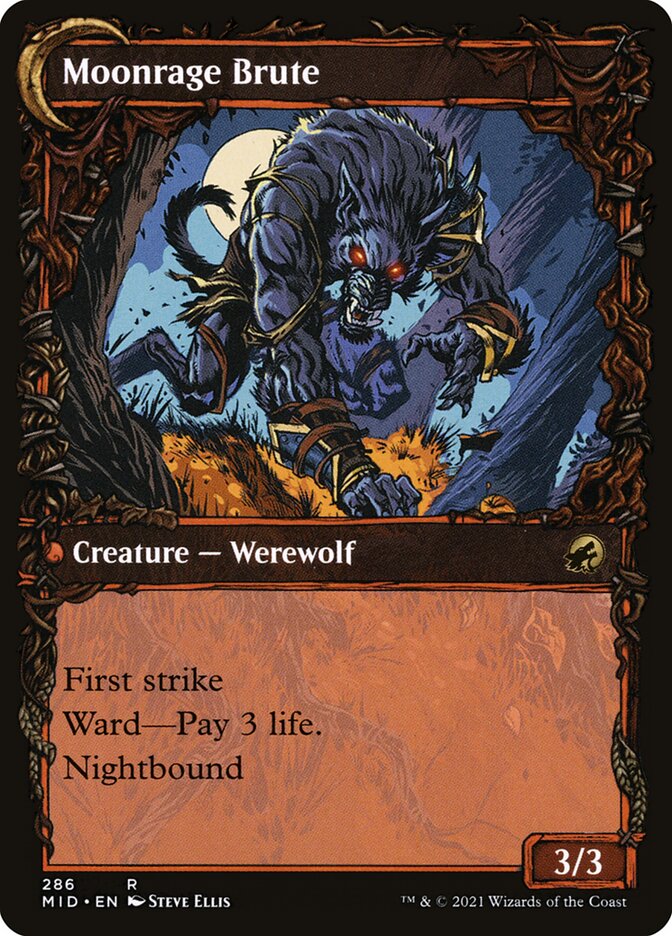 Brutal Cathar//Moonrage Brute [#286 Showcase] (MID-R-FOIL)