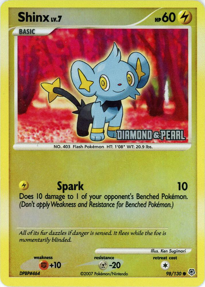 Shinx - 098/130 (Diamond & Pearl Promos) BK Promo - Light Play Reverse Holofoil