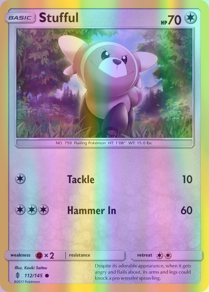 Stufful - 112/145 (SM:GRI) Common - Near Mint Reverse Holofoil