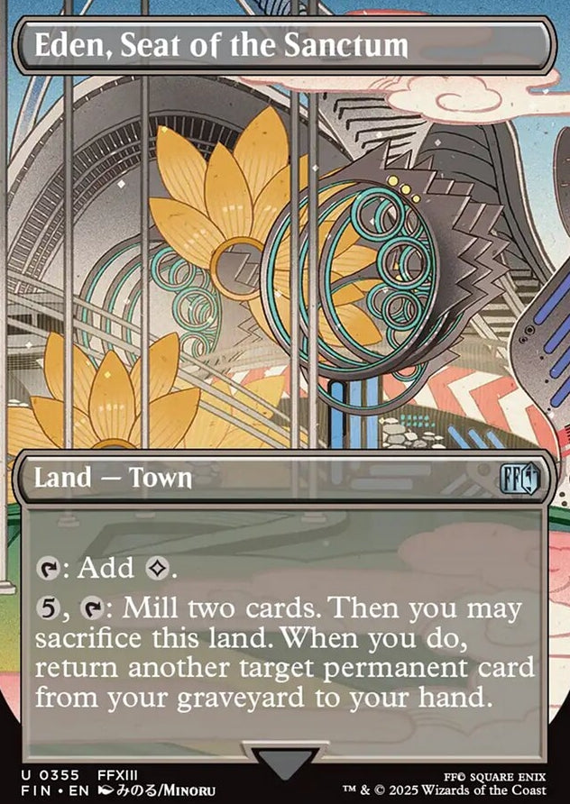 Eden, Seat of the Sanctum [ #0355 Borderless Alternate Art ] (FIN-U)