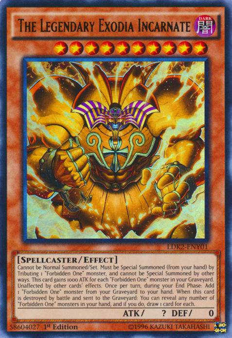 The Legendary Exodia Incarnate (LDK2-ENY01) Ultra Rare - Near Mint 1st Edition