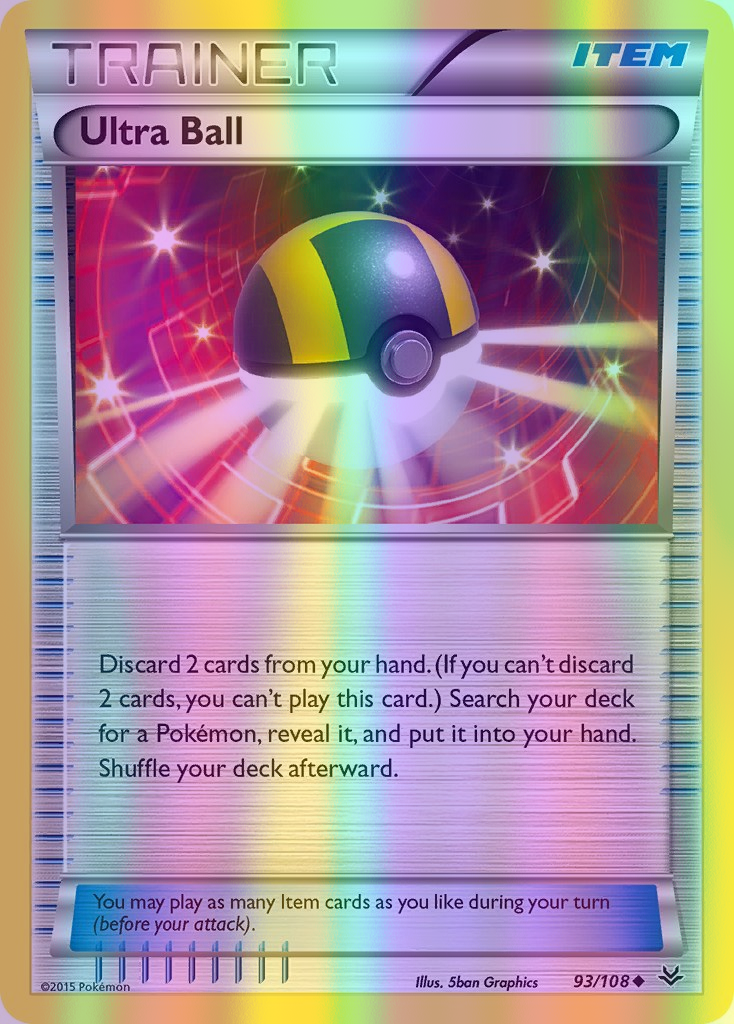 Ultra Ball - 093/108 (ROS) Uncommon - Near Mint Reverse Holofoil