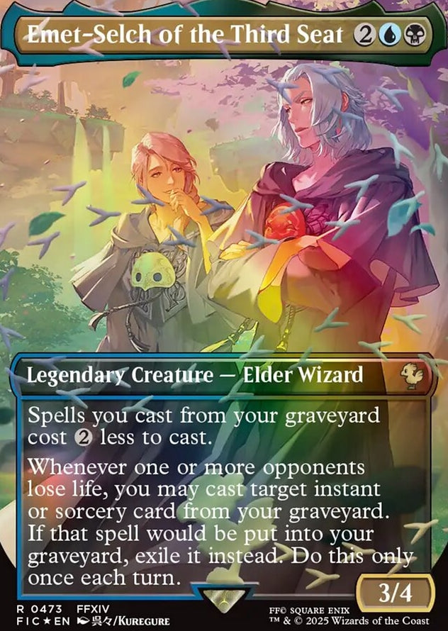 Emet-Selch of the Third Seat [ #0473 Borderless Chocobo Track Foil ] (FIC-R) Foil Near Mint