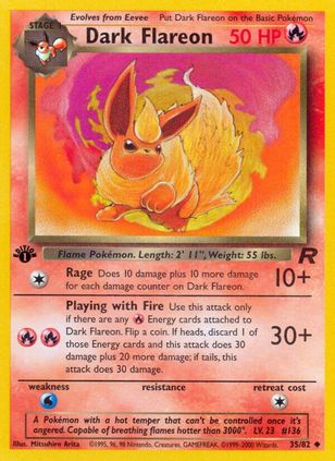 Dark Flareon (35/82) 1st Edition