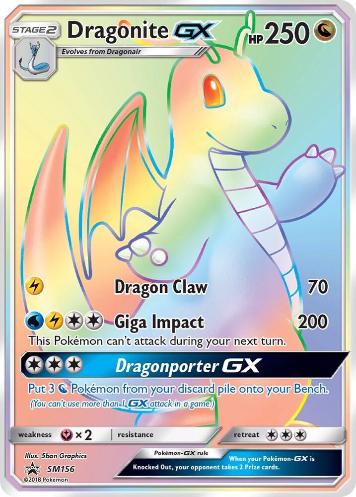 Dragonite GX - SM156 (SM:PR) Promo - Light Play Holofoil