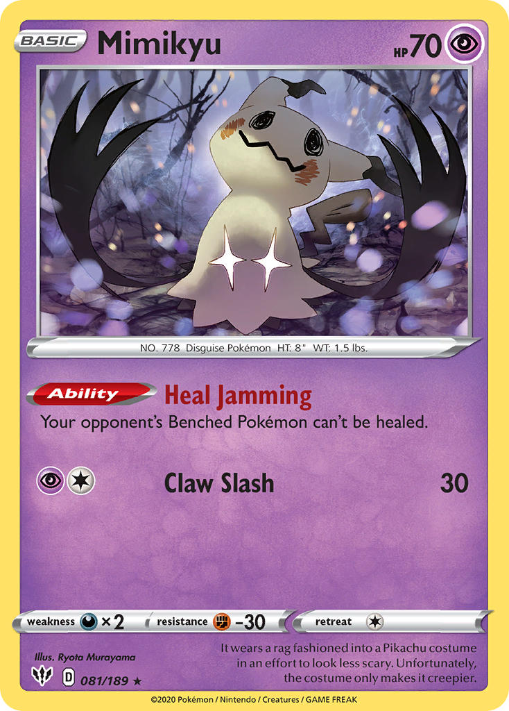 Mimikyu - 081/189 (SWSH03) Rare - Near Mint