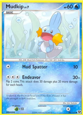 Mudkip (80/106) Reverse Holo - Moderate Play