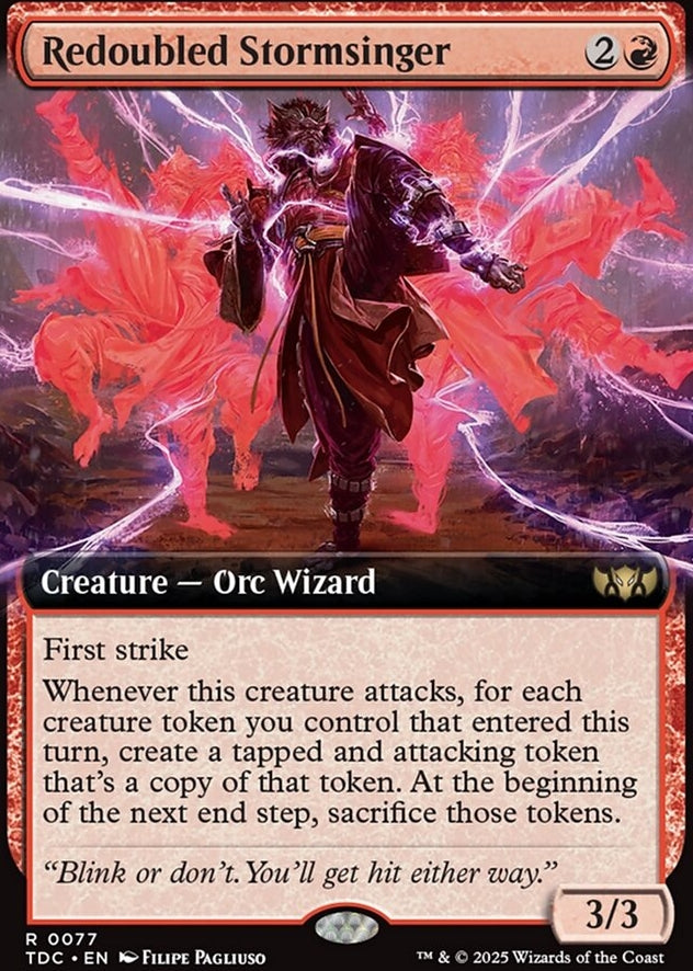 Redoubled Stormsinger [ #0077 Extended Art ] (TDC-R)