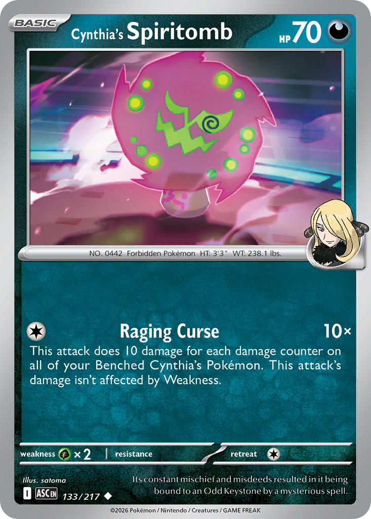 Cynthia's Spiritomb - 133/217 (ASC) Uncommon