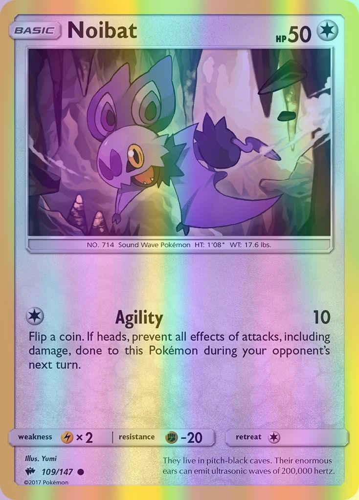 Noibat - 109/147 (SM:BUS) Common - Near Mint Reverse Holofoil