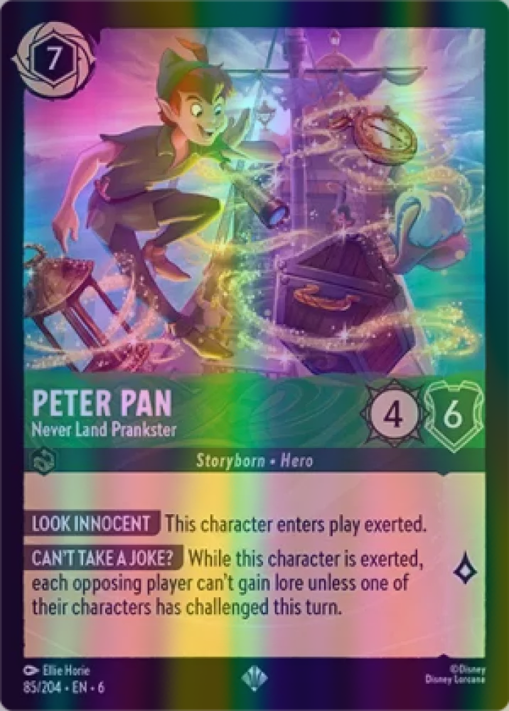Peter Pan - Never Land Prankster (Azurite Sea 085/204) Super Rare - Near Mint Cold Foil