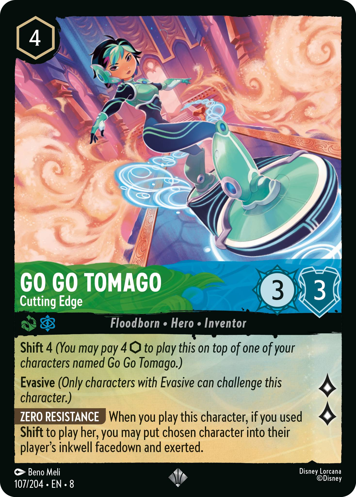 Go Go Tomago - Cutting Edge (Reign of Jafar - 107/204 ) Super Rare