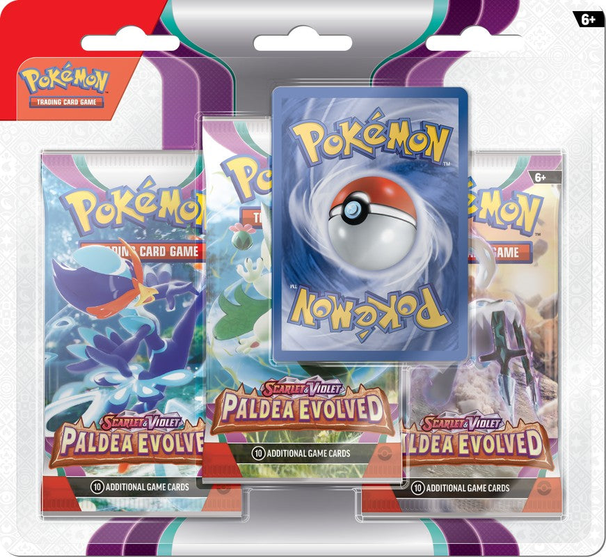 Pokemon TCG: S&V02 Paldea Evolved - 3 Pack Blister