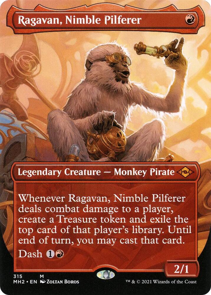 Ragavan, Nimble Pilferer [#315 Alternate-Art Borderless] (MH2-M-FOIL)