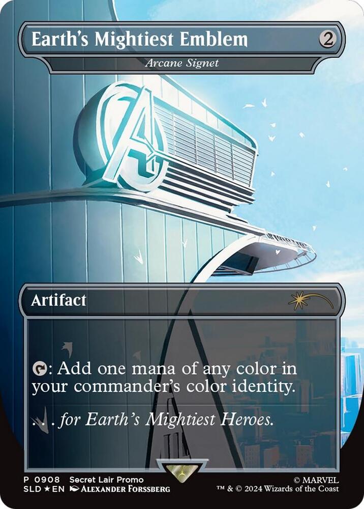 Earth's Mightiest Emblem - Arcane Signet [ #0908 Rainbow Foil ] (SLD-P) Foil Near Mint