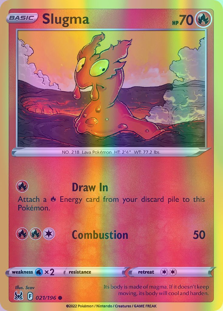 Slugma - 021/196 (SWSH11) Common - Near Mint Reverse Holofoil