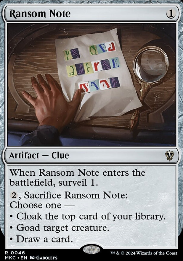 Ransom Note [#0046] (MKC-R)