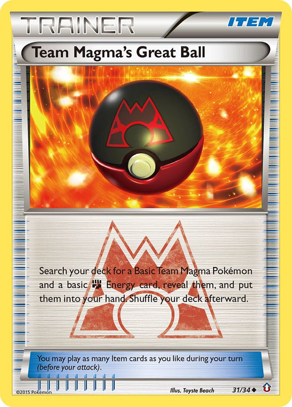 Team Magma's Great Ball - 031/034 (DCR) Uncommon - Near Mint