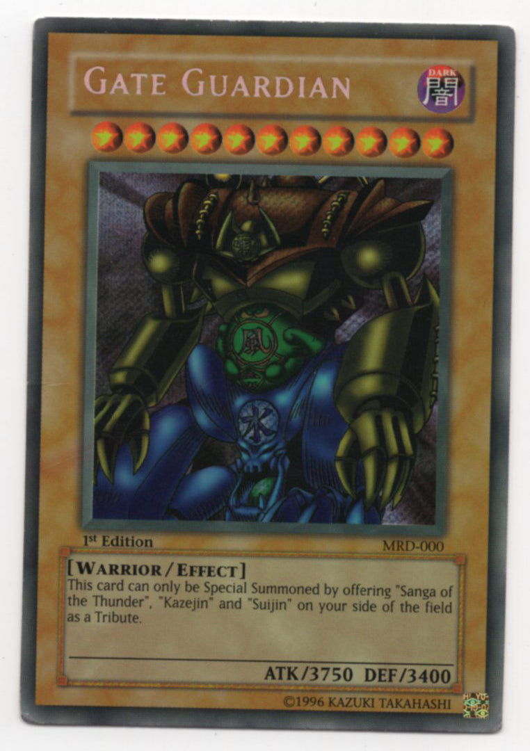 Gate Guardian (MRD-000) Secret Rare - Heavy Played 1st Edition