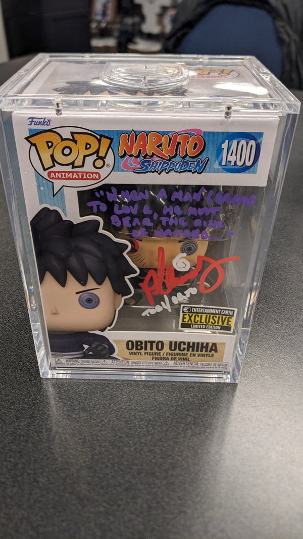 POP Figure: Naruto Shippuden #1400 - Obito Uchiha (EE) (Signed by Michael Yurchak + JSA Certificate WB247315)