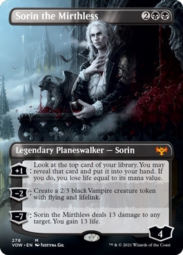 Sorin the Mirthless [#278 Borderless Planeswalker] (VOW-M)