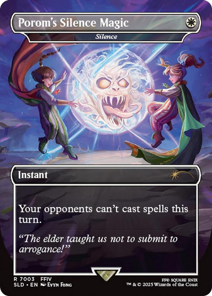 Porom's Silence Magic [ #7003 ] (SLD-R) Foil Near Mint