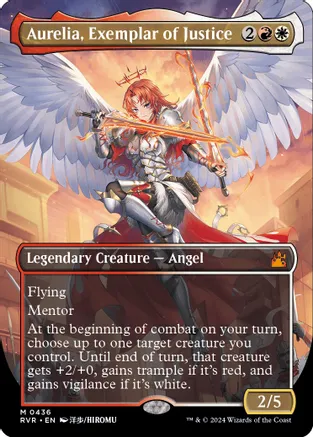 Aurelia, Exemplar of Justice [#0436 Borderless Anime] (RVR-M-FOIL)