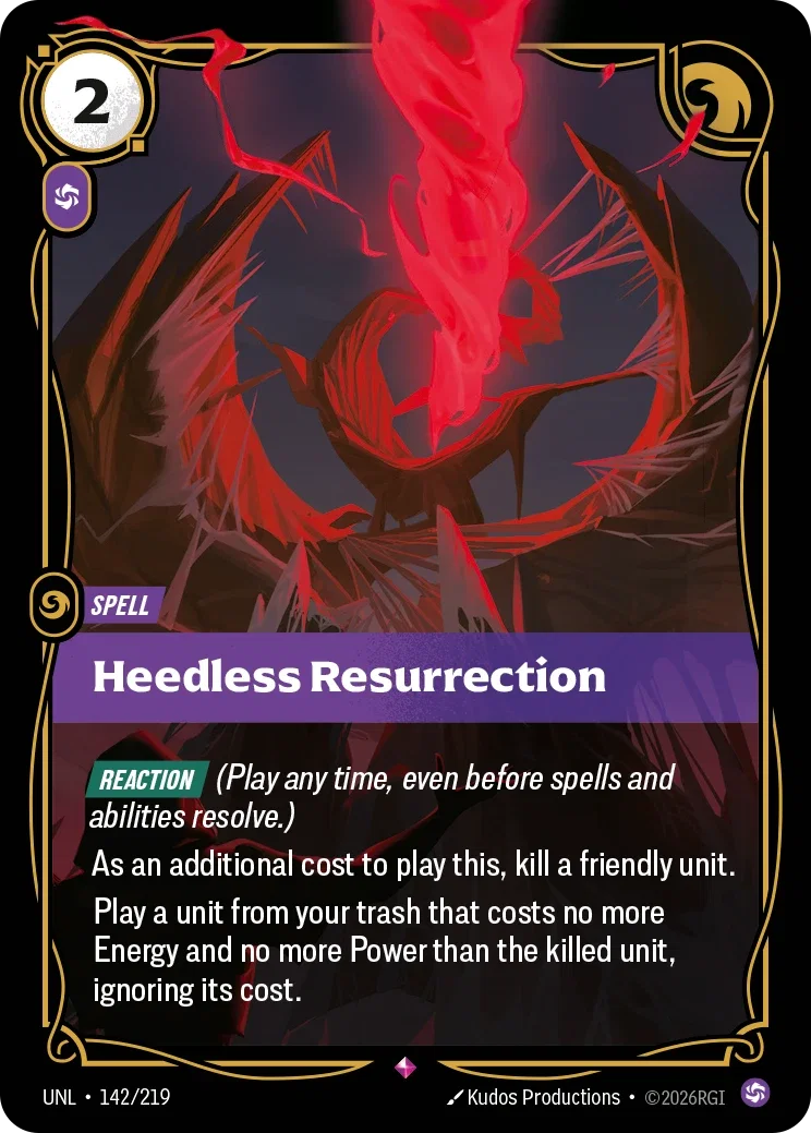 Heedless Resurrection - 142/219 (UNL)  Rare