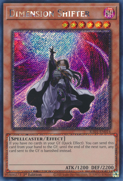 Dimension Shifter (RA01-EN014) Platinum Secret Rare - Near Mint 1st Edition